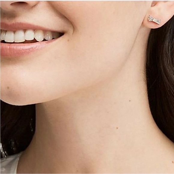 KATE SPADE ♠️ SPARKLY Bow EARRINGS - Picture 3 of 8